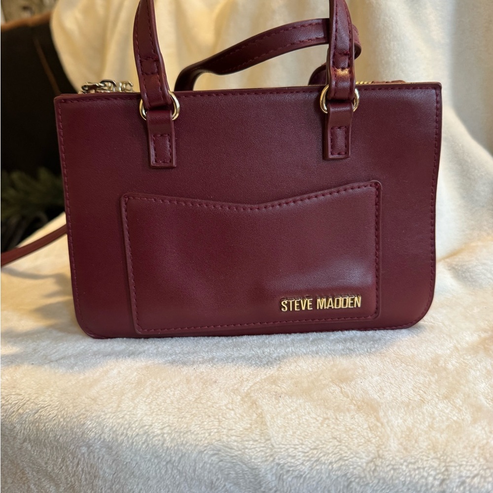 Steve Madden Burgundy Leather Mini Bag